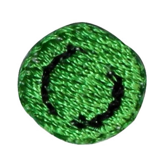 ID 8977 Lot of 3 Green Circle Dot Patch Shape Eye Embroidered Iron On Applique