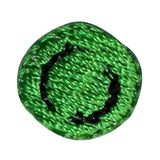 ID 8977 Lot of 3 Green Circle Dot Patch Shape Eye Embroidered Iron On Applique