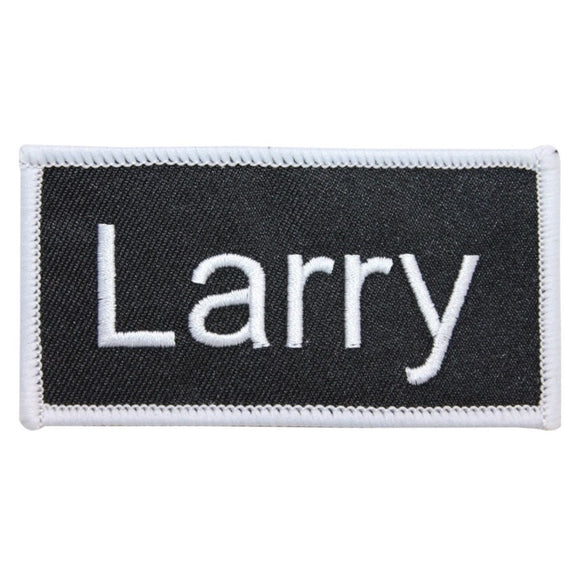 Larry Name Tag Patch Uniform ID Work Shirt Badge Embroidered Iron On Applique
