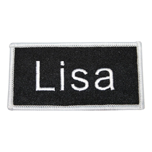 Lisa Name Tag Patch Uniform ID Work Shirt Badge Embroidered Iron On Applique