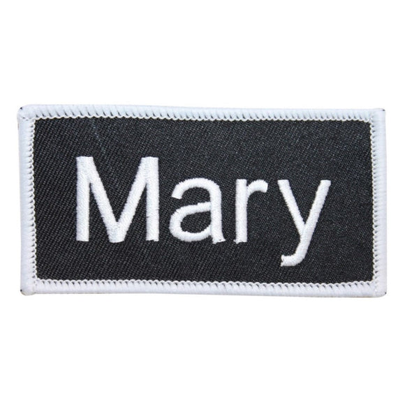 Mary Name Tag Patch Uniform ID Work Shirt Badge Embroidered Iron On Applique