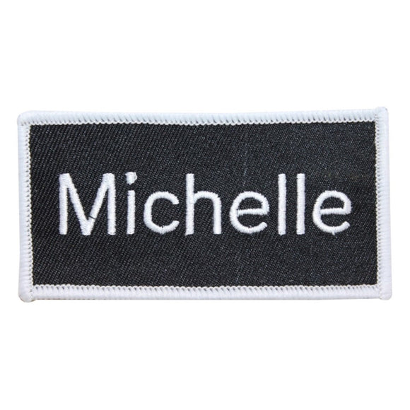 Michelle Name Tag Patch Uniform ID Work Shirt Badge Embroidered Iron On Applique