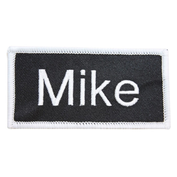 Mike Name Tag Patch Uniform ID Work Shirt Badge Embroidered Iron On Applique
