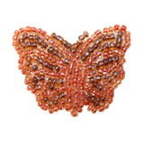 ID 9139 Butterfly Spread Wings Patch Moth Garden Insect Beaded Iron On Applique