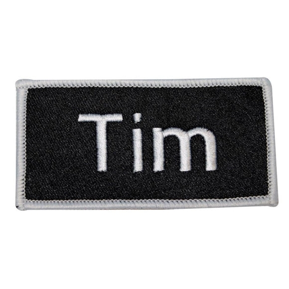 Tim Name Tag Patch Uniform ID Work Shirt Badge Embroidered Iron On Applique
