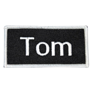 Tom Name Tag Patch Uniform ID Work Shirt Badge Embroidered Iron On Applique