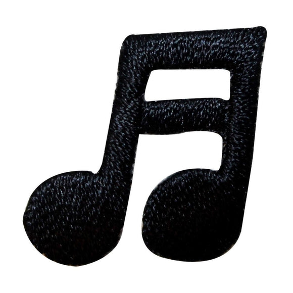 ID 9179 Double Sixteenth Note Patch Musical Symbol Embroidered Iron On Applique