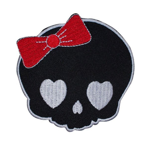 Dead Crush Girl Skull Patch Biker Graveyard Love Embroidered Iron On Applique