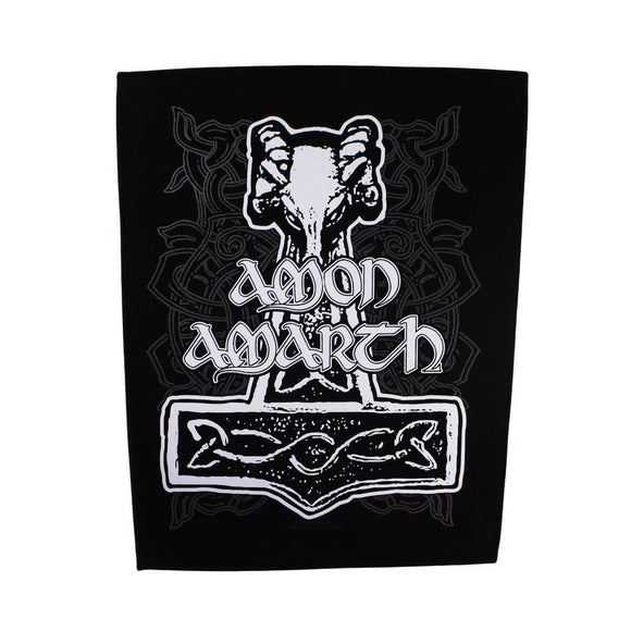 XLG Amon Amarth Odin's Hammer Back Patch Melodic Death Metal Sew On Applique