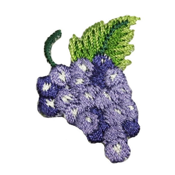 ID 1230 Bunch of Purple Grapes Patch Wine Fruit Embroidered Iron On Applique