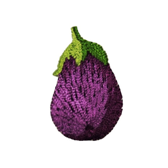 ID 1266 Purple Eggplant Patch Garden Fruit Veggie Embroidered Iron On Applique