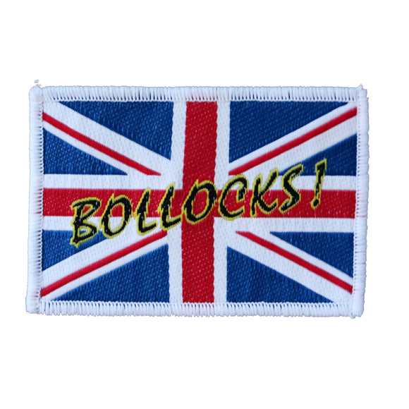 Union Jack Flag Bollocks! Patch British Saying UK Badge Woven Sew On Applique