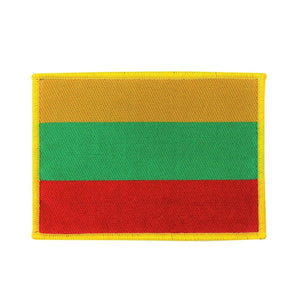 Lithuania Country Flag Patch Travel National Badge Europe Woven Sew On Applique