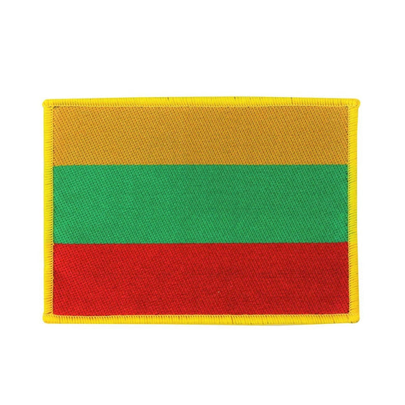 Lithuania Country Flag Patch Travel National Badge Europe Woven Sew On Applique