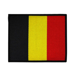 Belgium Country Flag Patch National Travel Badge Symbol Woven Sew On Applique