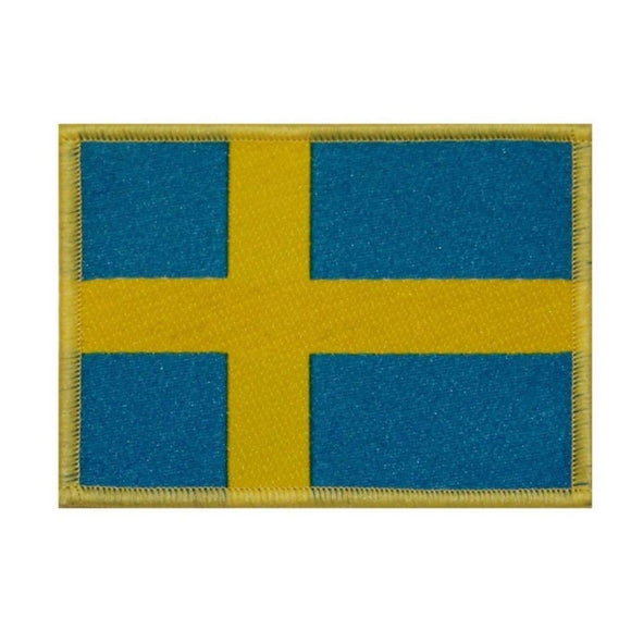 Sweden Country Flag Patch National Travel Badge Europe Woven Sew On Applique