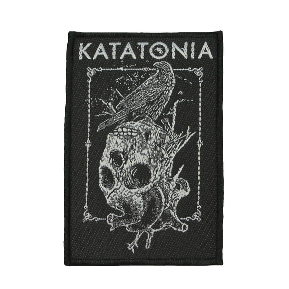 Katatonia Crow Skull Patch Swedish Rock Metal Music Band Woven Sew On Applique