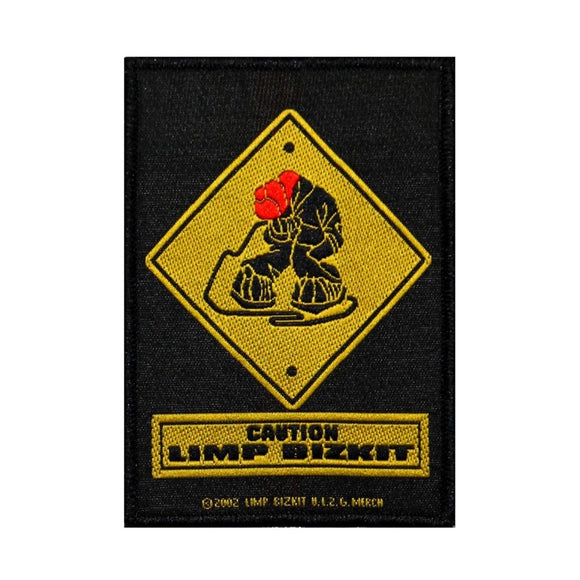 Limp Bizkit Caution Logo Patch Rap Rock Music Band Jacket Woven Sew On Applique
