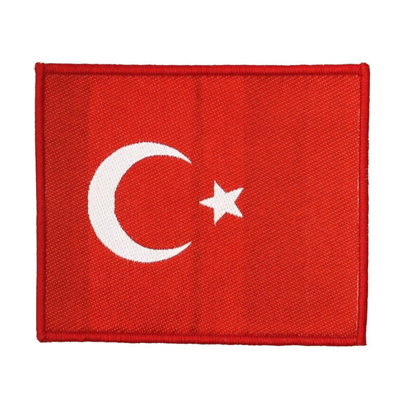Turkey Country Flag Patch National Travel Souvenir Badge Woven Sew On Applique
