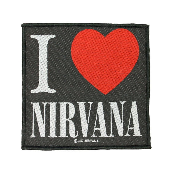 Nirvana I Love Nirvana Patch Alternative Rock Band Music Woven Sew On Applique