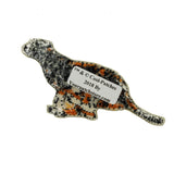 ID 0670 Cheetah Running Patch Cat Chasing Hunt Embroidered Iron On Applique