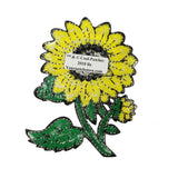 ID 6046 Budding Sunflower Patch Garden Flower Bloom Embroidered Iron On Applique