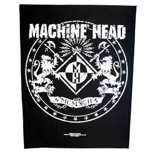 XLG Machine Head Crest Coat of Arms Back Patch Metal Band Jacket Sew On Applique