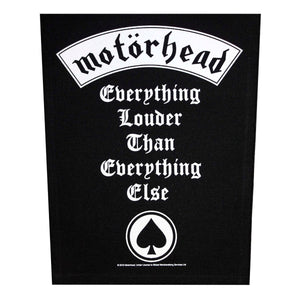 XLG Motorhead Everything Louder Back Patch Rock Music Jacket Sew On Applique