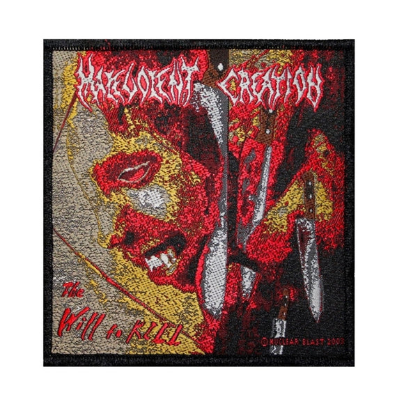 Malevolent Creation The Will to Kill Patch Metal Album Art Woven Sew On Applique