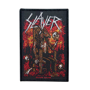 Slayer Devil on Throne Patch Thrash Metal Music Band Art Woven Sew On Applique