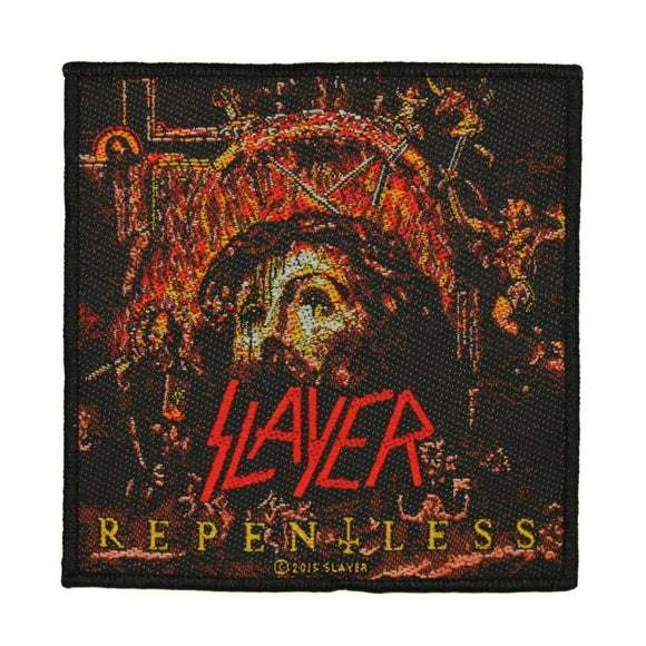 Slayer Repentless Patch Cover Art Thrash Metal Music Band Woven Sew On Applique