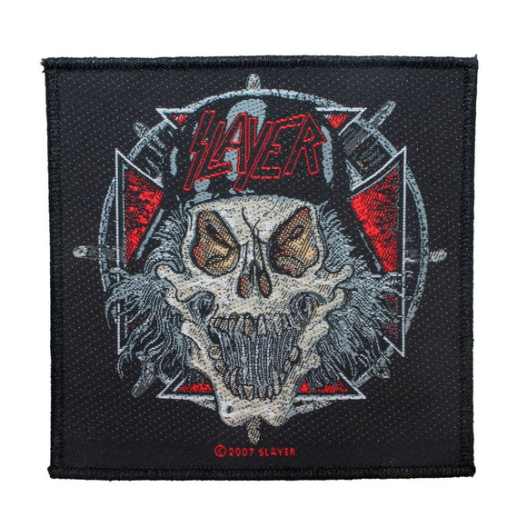 Slayer Slaytanic Wehrmacht Skull Patch Thrash Metal Music Woven Sew On Applique