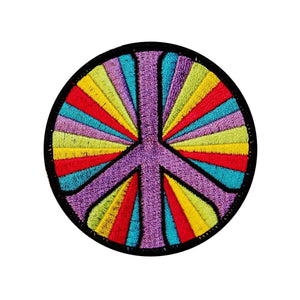 Peace Sign Psychedelic Patch Hippie Symbol colorful Embroidered Iron On Applique