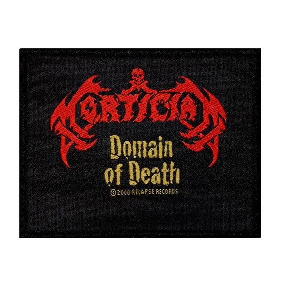 Mortician Domain of Death Patch Logo Metal Band Music Woven Sew On Applique