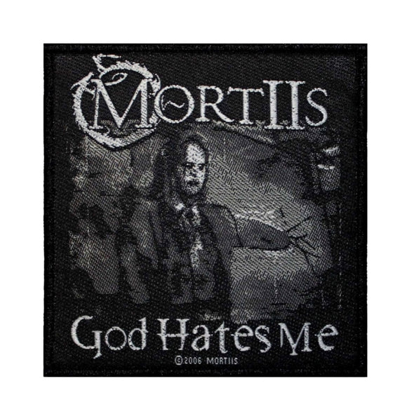 Mortiis God Hates Me Patch Black Metal Music Band Jacket Woven Sew On Applique