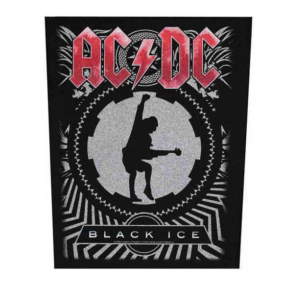 XLG AC/DC Black Ice Back Patch Album Cover Art Rock Music Sew On Jacket Applique