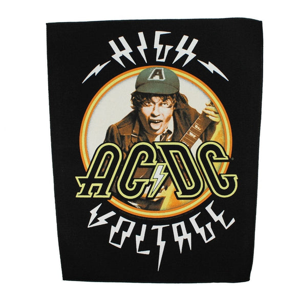 XLG AC/DC High Voltage Back Patch Angus Young Rock Band Jacket Sew On Applique