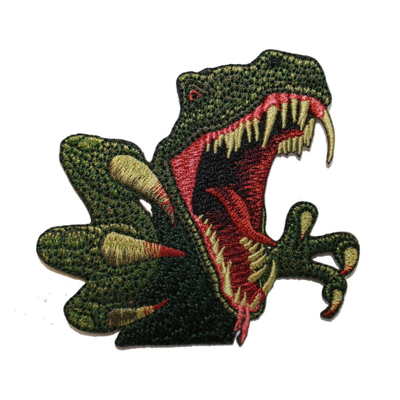 Dinosaurs T Rex Closeup Patch Jurassic Carnivore Embroidered Iron On Applique