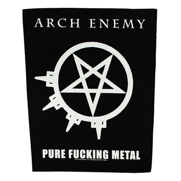 XLG Arch Enemy Pure F@#ing Metal Back Patch Music Logo Sew On Applique Patch