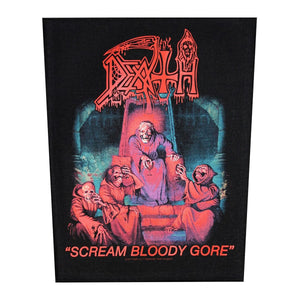 XLG Death Scream Bloody Gore Back Patch Death Metal Music Jacket Sew On Applique