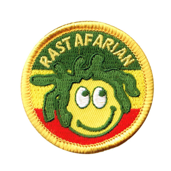 Rasta Reggae Dude Patch Smiley Rastafarian cannabis Embroidered Iron On Applique