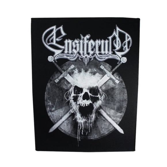 XLG Ensiferum Skull Back Patch Melodic Death Metal Band Jacket Sew On Applique