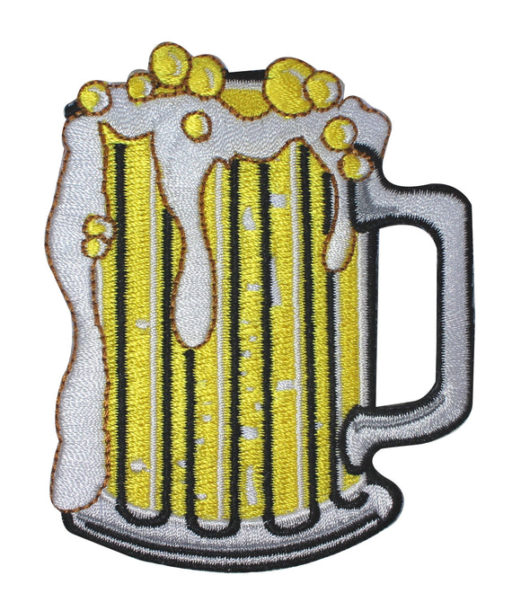 Frothy Beer Patch Pub Mug Bar Glass Cold Brew Drink Embroidered Iron On Applique