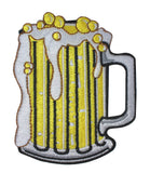 Frothy Beer Patch Pub Mug Bar Glass Cold Brew Drink Embroidered Iron On Applique