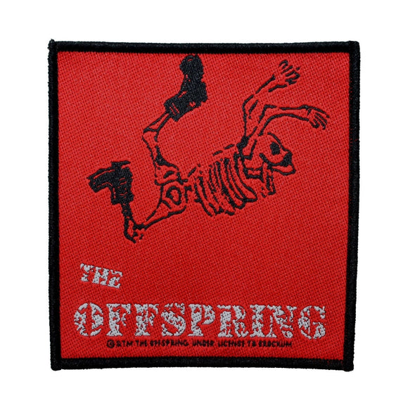 The Offspring Skeleton Patch Band Art Punk Rock Music Woven Sew On Applique