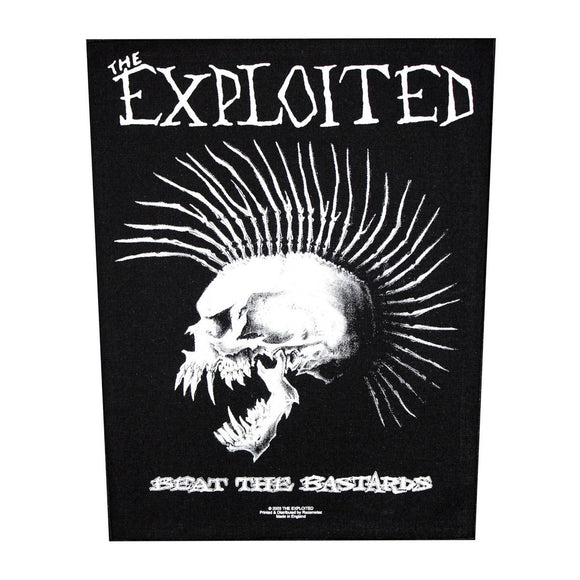 XLG The Exploited Beat The Bastard Back Patch Hardcore Punk Sew On Applique