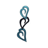 ID 8858 Linked Blue Hearts Love Valentine Embroidered Iron On Applique Patch