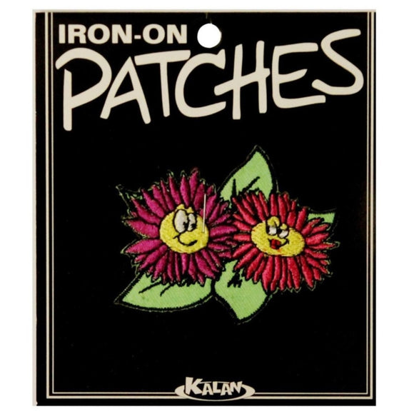 Flower Friends Flirting Patch Playful Happy Daisy Embroidered Iron On Applique