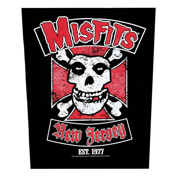 XLG Misfits Biker New Jersey Back Patch Punk Rock Music Jacket Sew On Applique