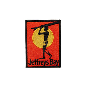 Jeffreys Bay Surfboard Patch Beach Bum Wave Rider Embroidered Iron On Applique